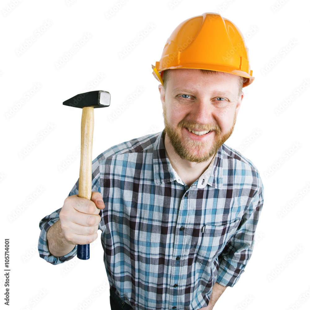 Bearded man with a hammer