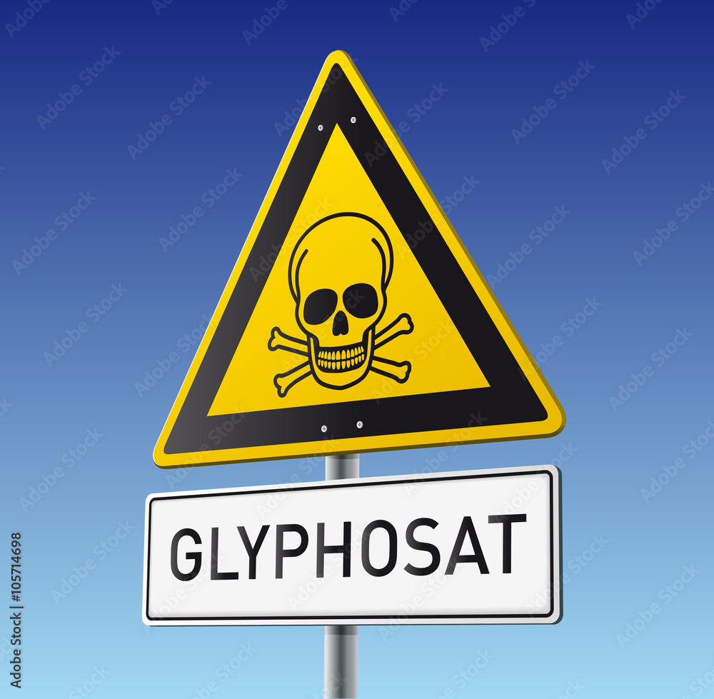 Schild Glyphosat 3D Vektor mit Himmel Stock Vector | Adobe Stock