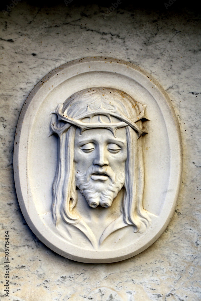 Steinrelief - Jesus mit der Dornenkrone