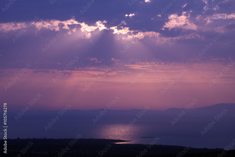 Sundown, Adriatic sea