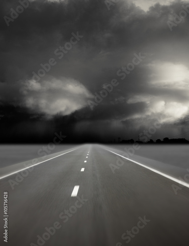 Straße im Sturm