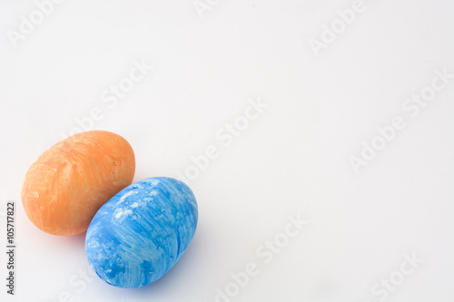 Traditional Easter eggs. Isolated photo 