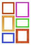 Colorful frames on the white background