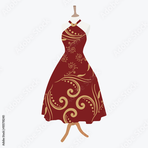 Elegant red dress