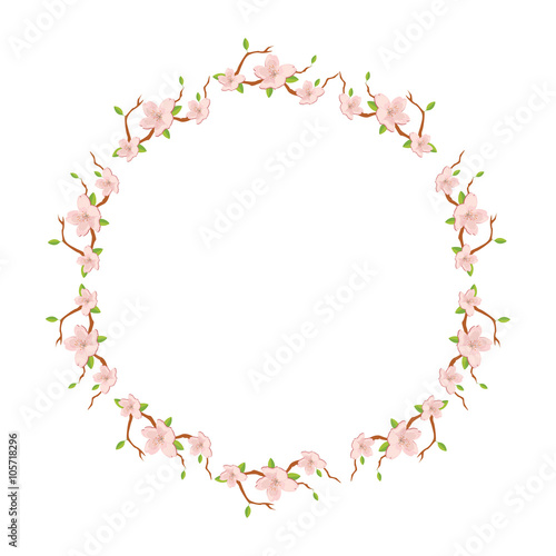 Flower round wreath