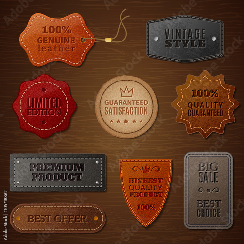 Leather Label Set