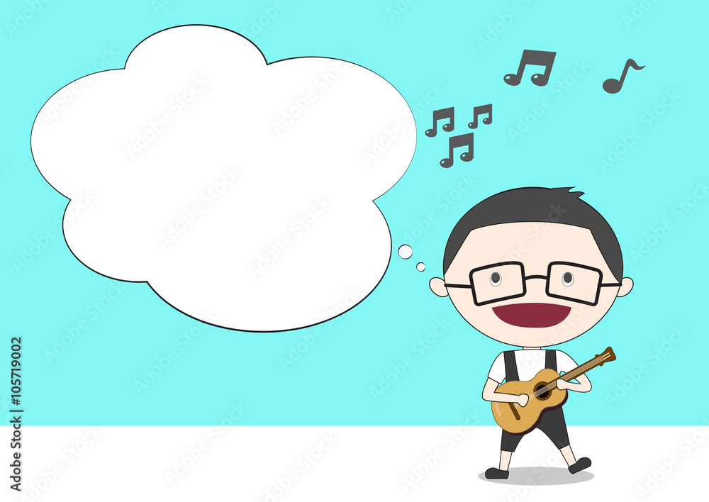 boy musician with guitar boy musician with guitar