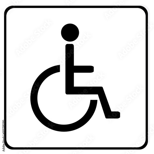 Disabled handicap sign