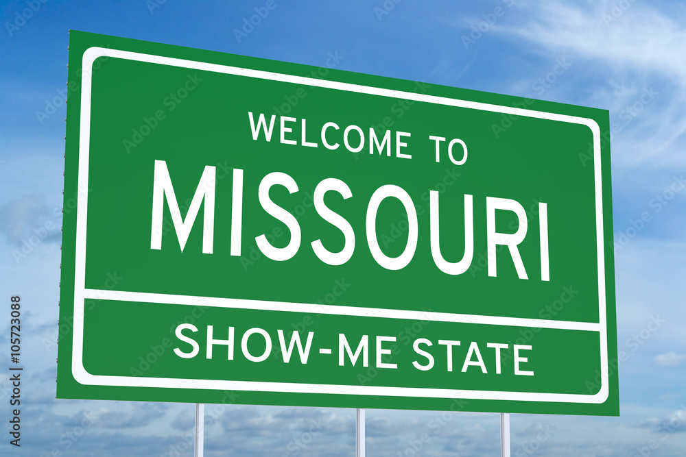 Welcome to Missouri state road sign