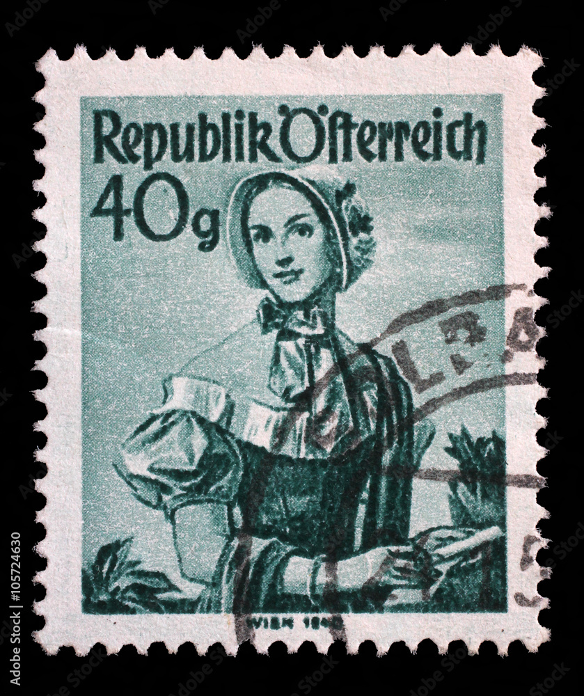 Stamp printed in Austria from the 
