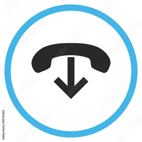 Bilde på lerret Phone Hang Up vector bicolor icon