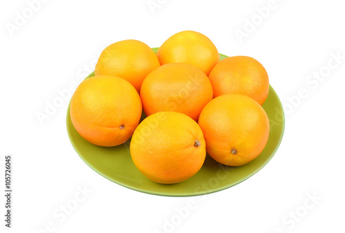 Orange on plate