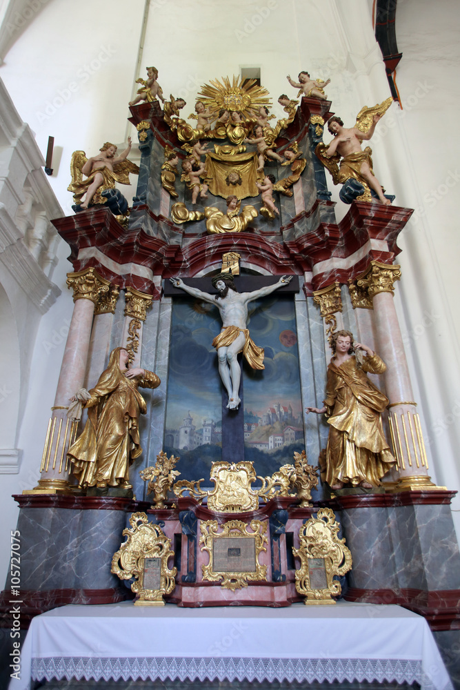 Altar of the Holy Cross, parish Church of the Immaculate Conception of the Virgin Mary in Lepoglava, Croatia