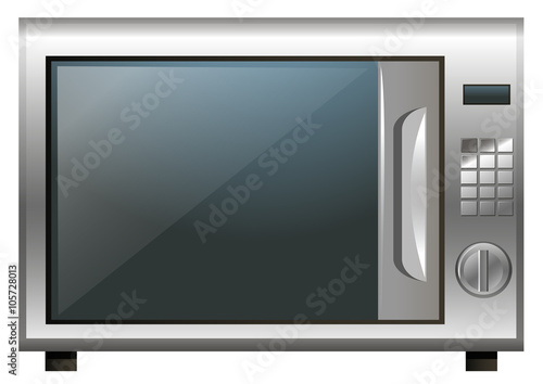 Microwave oven on white background