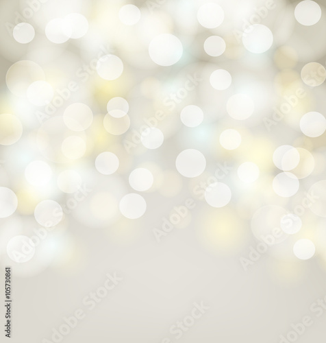 Abstract silver bokeh simple background with blurred light