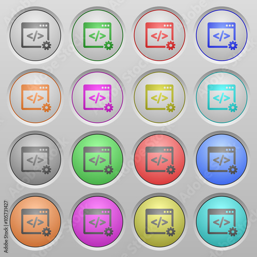 Web development plastic sunk buttons