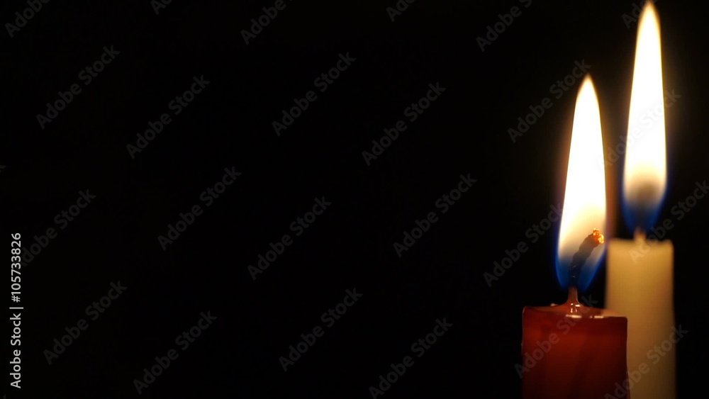 video is burning candle isolated on black video is burning candle isolated on black