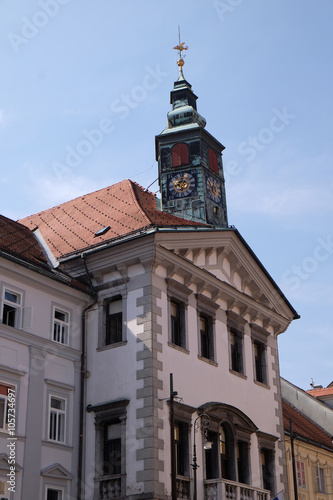 Romantic medieval Old city. Ljubljana, Slovenia