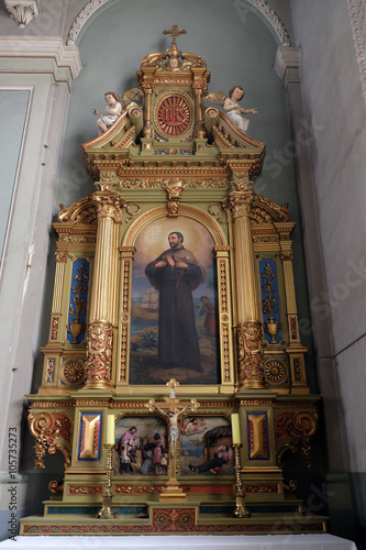 Saint Francis Xavier, altar in the Basilica of the Sacred Heart of Jesus in Zagreb, Croatia 