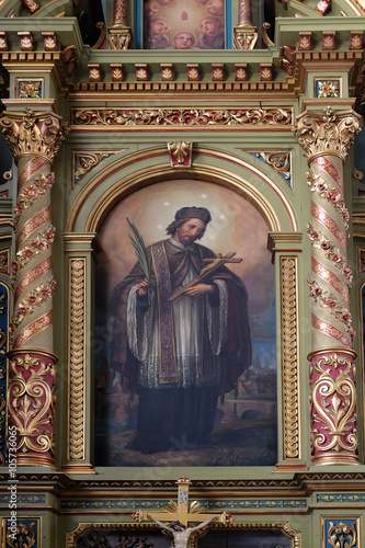 Saint John of Nepomuk, altar in the Basilica of the Sacred Heart of Jesus in Zagreb, Croatia