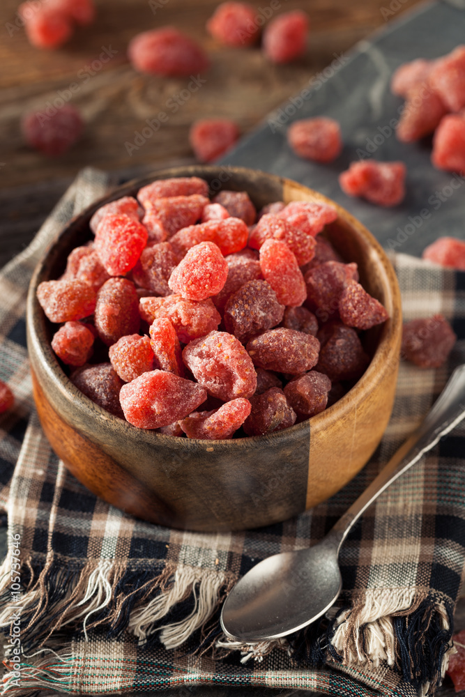 Organic Dry Sugared Strawberries Organic Dry Sugared Strawberries