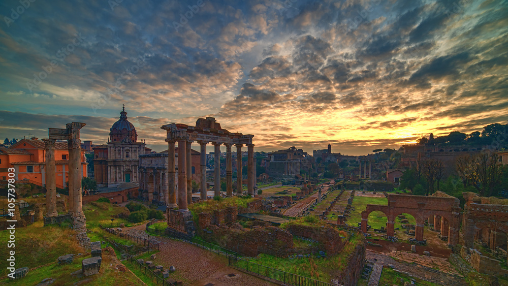 Rome, Italy: The Roman Forum. Old Town of the city