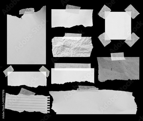 Wallpaper Mural Piece of torn paper on black. Copy space Torontodigital.ca