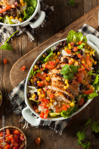 Homemade Mexican Chicken Burrito Bowl