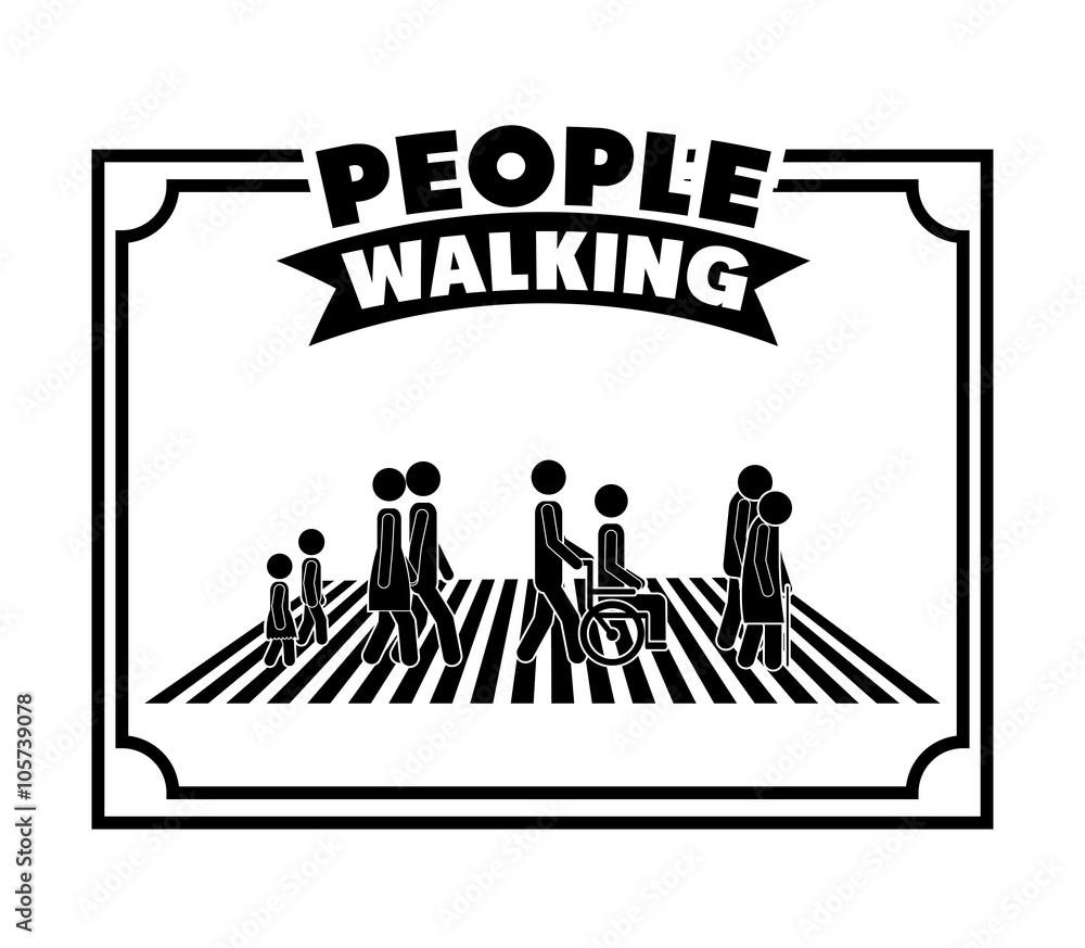 Obraz premium people walking design 