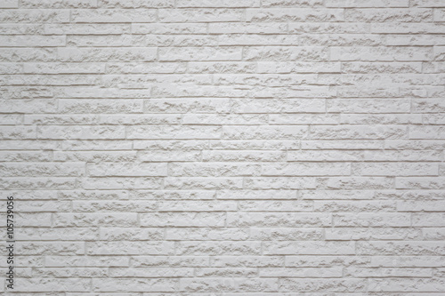 White brick wall texture for background.