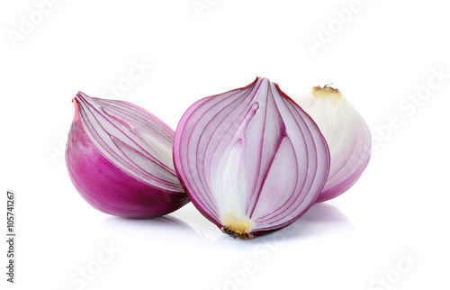 red onion isolated on the white background