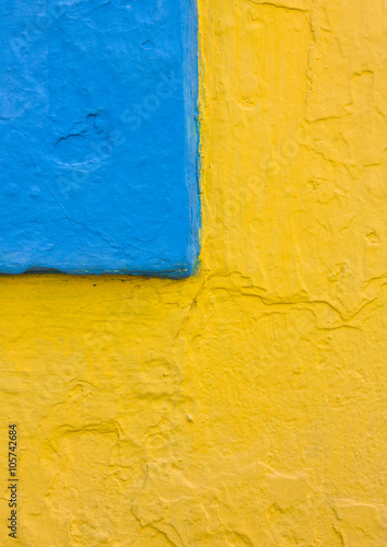 Colorful composition with wall