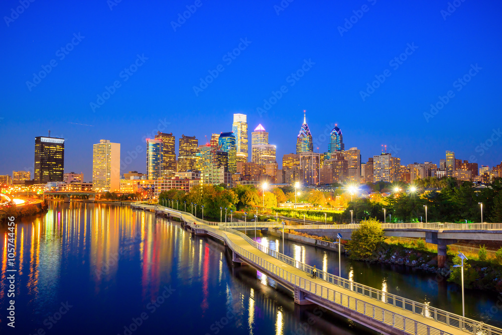 Obraz premium Downtown Skyline of Philadelphia