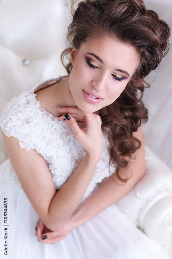 Closeup portrait of young gorgeous bride Closeup portrait of young gorgeous bride