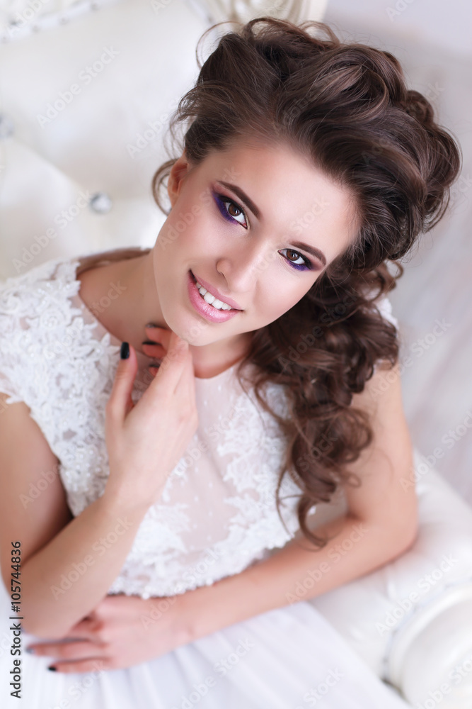 Closeup portrait of young gorgeous bride Closeup portrait of young gorgeous bride