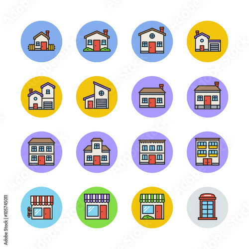 Buildings icons