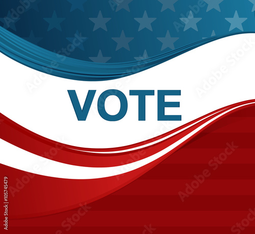 vote on american flag colors with stars and stripes