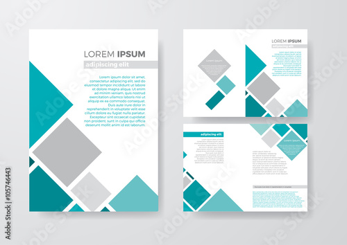 Vector flyer template design. For business brochure or leaflet.