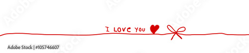 schleife rot i love you text gruß