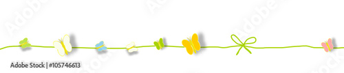Schmetterling Bunt Reihe Band Banner