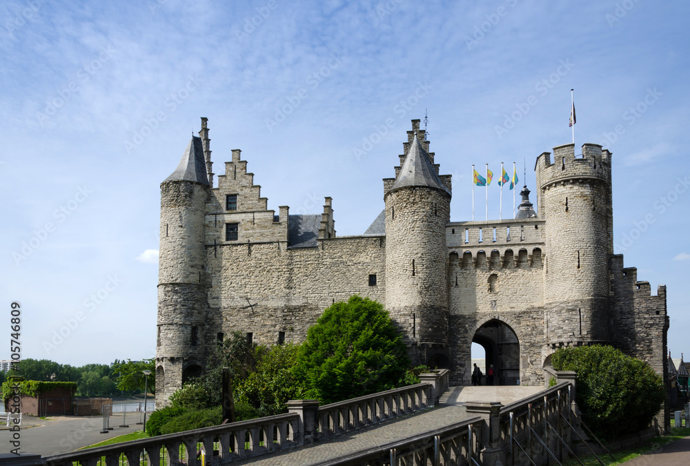 Steen Castle (Het steen) in the old city centre of Antwerp