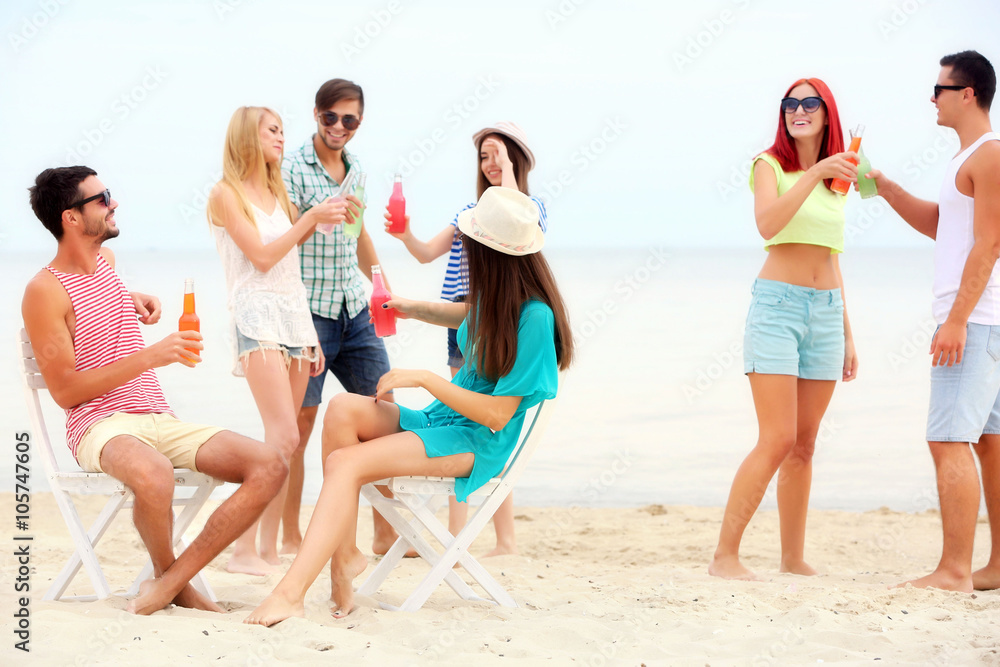 Beautiful young people having fun on beach Beautiful young people having fun on beach
