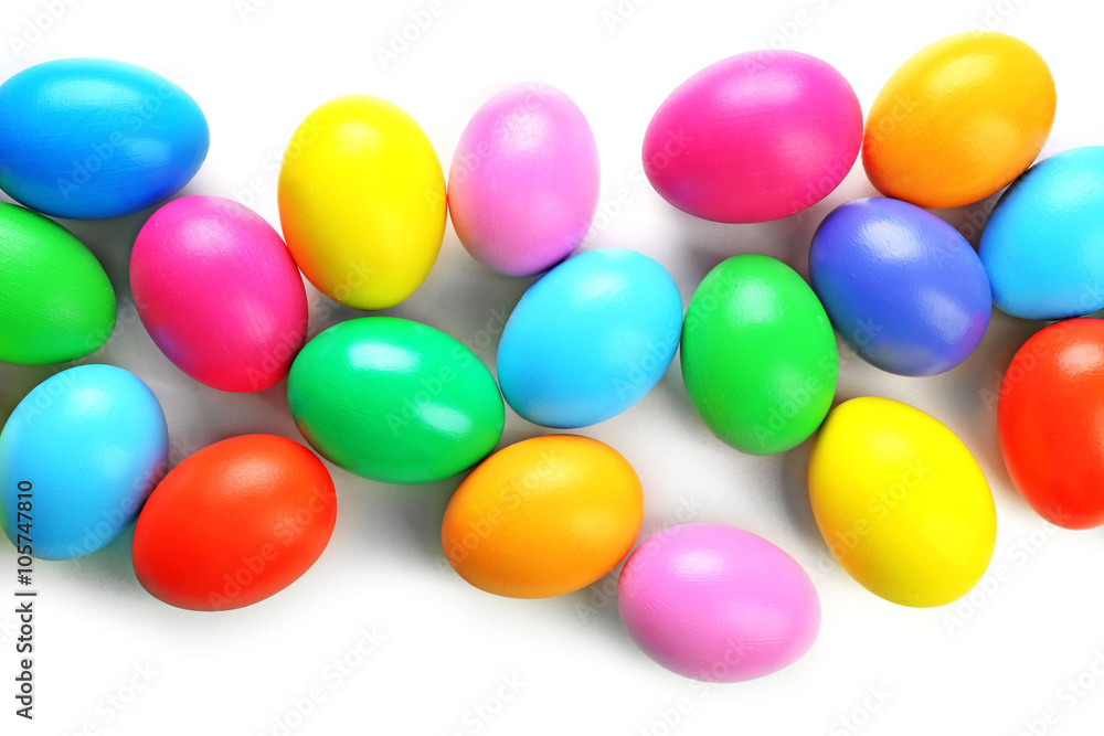 Colorful Easter eggs on white background Colorful Easter eggs on white background