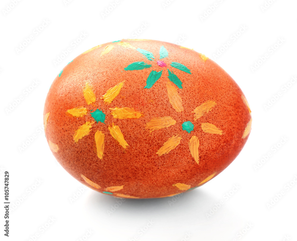Painted Easter egg isolated on white Painted Easter egg isolated on white