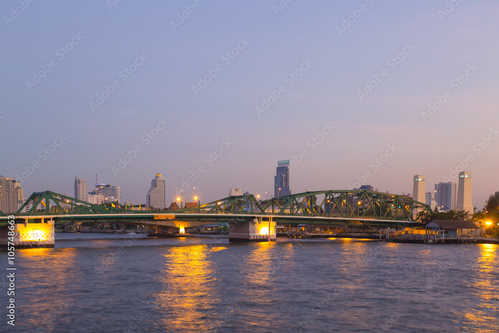River Bridge in Bangkok city