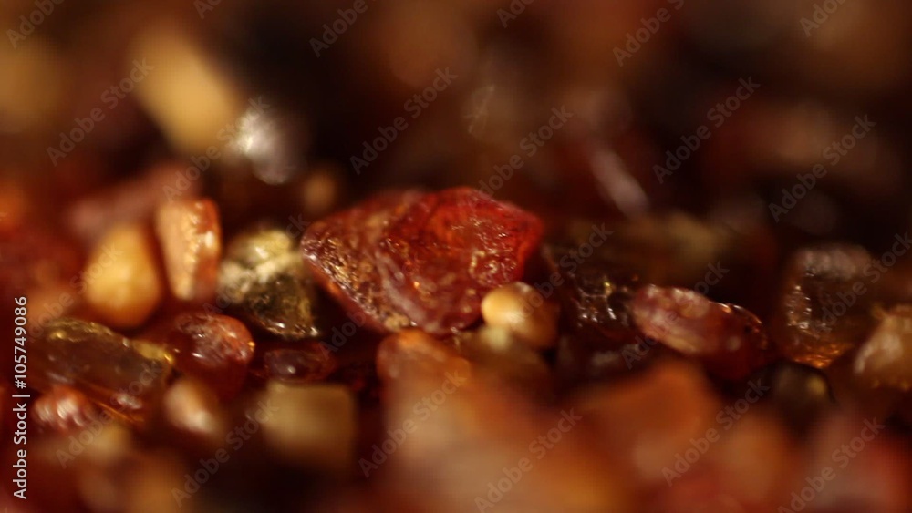 Amber stone macro rotate Amber stone macro rotate