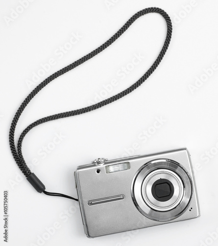 Digital camera isolated on white background 