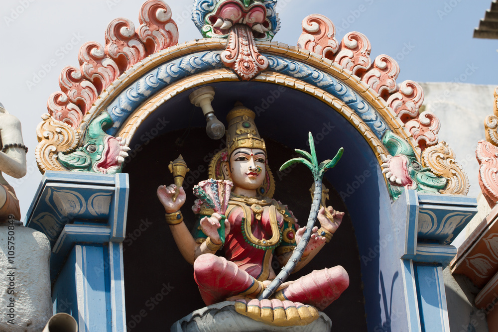 Relief of temple in Kanchipuram, Tamil Nadu, India 