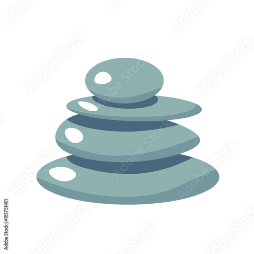 Spa Stone flat vector icon, health stone illustration, spa symbol. Cartoon wellness massage stone relaxation isolated white