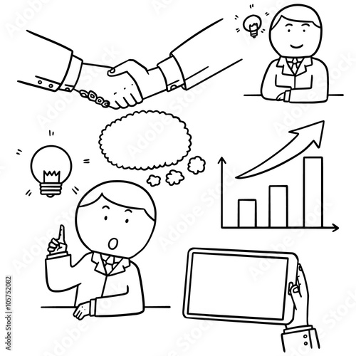 vector set of business icon